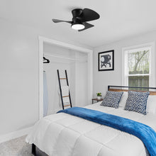 Carregar imagem no visualizador da galeria, 31" Mazon Modern DC Motor Flush Mount Reversible Ceiling Fan with LED Lighting and Remote Control