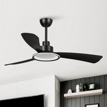 Carregar imagem no visualizador da galeria, 52" Bohemian Industrial DC Motor Downrod Mount Reversible Ceiling Fan with Lighting and Remote Control