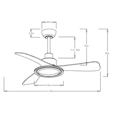 Carregar imagem no visualizador da galeria, 52" Bohemian Industrial DC Motor Downrod Mount Reversible Ceiling Fan with Lighting and Remote Control