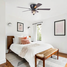 Carregar imagem no visualizador da galeria, 52" 5 Blades DC Motor Modern Flush Mount Ceiling Fan