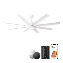 Carregar imagem no visualizador da galeria, 72 Inch Daugava Modern Downrod Mount Smart Fan with LED Light