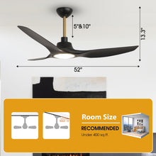 Carregar imagem no visualizador da galeria, 52" DC Motor 3 Blades Modern Downrod Mount Smart Fan with LED Light