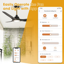 Carregar imagem no visualizador da galeria, 52" DC Motor 3 Blades Modern Downrod Mount Smart Fan with LED Light