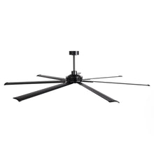 Carregar imagem no visualizador da galeria, 84 Inch 100 Inch Padus Black Large Size Ceiling Fan with Dimmable Lighting and Remote Control