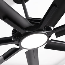 Carregar imagem no visualizador da galeria, 84 Inch 100 Inch Padus Black Large Size Ceiling Fan with Dimmable Lighting and Remote Control