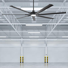 Carregar imagem no visualizador da galeria, 84 Inch 100 Inch Padus Black Large Size Ceiling Fan with Dimmable Lighting and Remote Control
