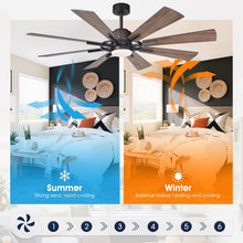 Carregar imagem no visualizador da galeria, 60" Oretha Windmill DC Ceiling Fan with LED Lighting
