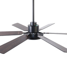 Carregar imagem no visualizador da galeria, 60" Industrial DC Motor Downrod Mount Reversible Ceiling Fan with Lighting and Remote Control
