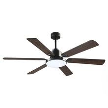 Carregar imagem no visualizador da galeria, 60" Industrial DC Motor Downrod Mount Reversible Ceiling Fan with Lighting and Remote Control
