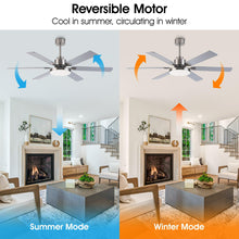 Carregar imagem no visualizador da galeria, 60" Lucknow Modern Ceiling Fan with Lighting and Remote Control