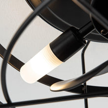 Carregar imagem no visualizador da galeria, 13" Madurai Farmhouse Flush Mount Reversible Ceiling Fan with Lighting and Remote Control