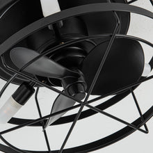 Carregar imagem no visualizador da galeria, 13" Madurai Farmhouse Flush Mount Reversible Ceiling Fan with Lighting and Remote Control