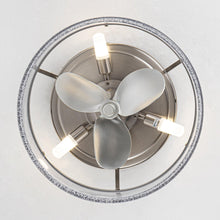 Carregar imagem no visualizador da galeria, 13" Flush Mount Reversible Ceiling Fan with Lighting and Remote Control