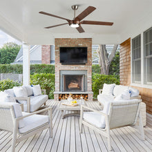 Carregar imagem no visualizador da galeria, 65" Fury Farmhouse DC Motor Downrod Mount Ceiling Fan with Lighting and Remote Control