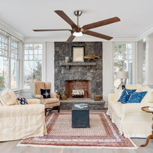 Carregar imagem no visualizador da galeria, 65" Fury Farmhouse DC Motor Downrod Mount Ceiling Fan with Lighting and Remote Control