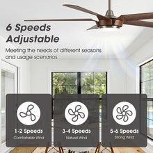 Carregar imagem no visualizador da galeria, 65" Fury Farmhouse DC Motor Downrod Mount Ceiling Fan with Lighting and Remote Control