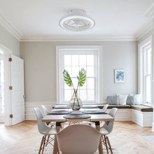 Carregar imagem no visualizador da galeria, 20" Ikon Modern DC Motor Flush Mount Reversible Ceiling Fan with Lighting and Remote Control