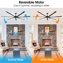 Carregar imagem no visualizador da galeria, 84 Inch 100 Inch Silent Storm Extra Large Ceiling Fan with Remote Control