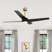 Carregar imagem no visualizador da galeria, 60" Parvez Modern DC Motor Downrod Mount Reversible Ceiling Fan with Lighting and Remote Control