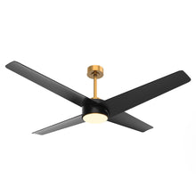 Carregar imagem no visualizador da galeria, 60" Parvez Modern DC Motor Downrod Mount Reversible Ceiling Fan with Lighting and Remote Control