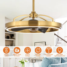 Carregar imagem no visualizador da galeria, 27" Arthur Industrial DC Motor Downrod Mount Ceiling Fan with Lighting and Remote Control