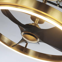 Carregar imagem no visualizador da galeria, 27" Arthur Industrial DC Motor Downrod Mount Ceiling Fan with Lighting and Remote Control