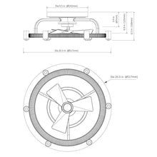 Carregar imagem no visualizador da galeria, 20" Flush Mount Golden Ceiling Fan with Light and Remote Control
