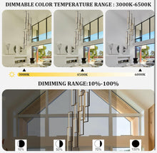 Carregar imagem no visualizador da galeria, UPGENT Simple Modern LED Chandelier Stair Chandelier Dimmable 12 Ring Rectangular Chandelier high Door for Living Room lamp Hall lamp Remote Control