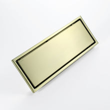 Carregar imagem no visualizador da galeria, Brushed Gold stainless floor drain 11.8inch x 4.3 inch