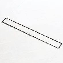 Carregar imagem no visualizador da galeria, Brushed nickel Linear shower drain stainless steel material 24 inch with tile insert 2-in-1 cover with hair strainer and adjustment feet