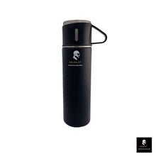 Load image into Gallery viewer, SELZALOT Stainless Steel Vacuum Flask Set, 500ML Gift Set, Black, Thickened Food Grade 304 Stainless Steel, Durable Insulation, Ergonomic Design, with 3 Cups