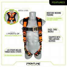 Carregar imagem no visualizador da galeria, Frontline 50VTB Combat Economy Series Full Body Harness with Tongue Buckle Belt M/L