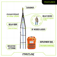 Load image into Gallery viewer, Frontline RLA18B Rescue 18' Ladder Kit with Pulley System