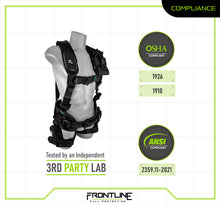Load image into Gallery viewer, Frontline 250CTB Elite Construction Harness Aluminum Hardware and Suspension Trauma Straps M/L