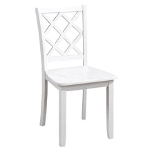 Carregar imagem no visualizador da galeria, 48"W Solid Rubberwood 5-Piece Dining Table Set with Diamond Chair Back