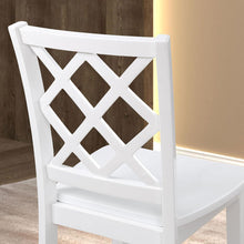 Carregar imagem no visualizador da galeria, 48"W Solid Rubberwood 5-Piece Dining Table Set with Diamond Chair Back