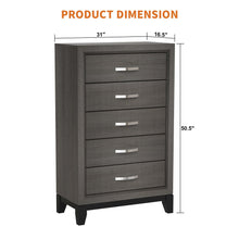 Cargar imagen en el visor de la galería, Contemporary 31" Chest with 5-Drawer for Bedroom, Livingroom
