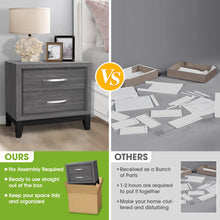 Carregar imagem no visualizador da galeria, Furniture of America Lucien Modern Wood Nightstand with 2 Drawers