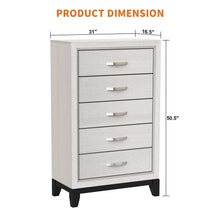 Cargar imagen en el visor de la galería, Contemporary 31" Chest with 5-Drawer for Bedroom, Livingroom