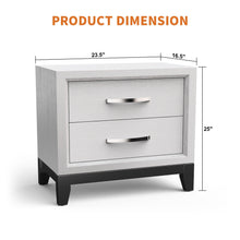 Carregar imagem no visualizador da galeria, Furniture of America Lucien Modern Wood Nightstand with 2 Drawers