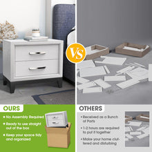 Carregar imagem no visualizador da galeria, Furniture of America Lucien Modern Wood Nightstand with 2 Drawers