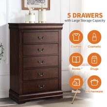 Carregar imagem no visualizador da galeria, Transitional 5-Drawer 31.5 in. Wide Chest of Drawers with Bracket Feet