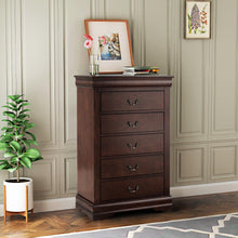 Carregar imagem no visualizador da galeria, Transitional 5-Drawer 31.5 in. Wide Chest of Drawers with Bracket Feet