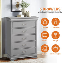 Carregar imagem no visualizador da galeria, Transitional 5-Drawer 31.5 in. Wide Chest of Drawers with Bracket Feet