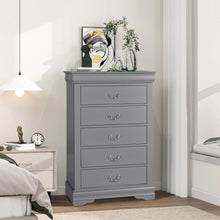 Carregar imagem no visualizador da galeria, Transitional 5-Drawer 31.5 in. Wide Chest of Drawers with Bracket Feet