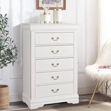 Carregar imagem no visualizador da galeria, Transitional 5-Drawer 31.5 in. Wide Chest of Drawers with Bracket Feet
