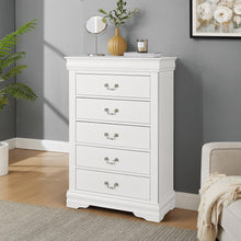 Carregar imagem no visualizador da galeria, Transitional 5-Drawer 31.5 in. Wide Chest of Drawers with Bracket Feet