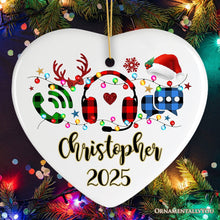 Carregar imagem no visualizador da galeria, Personalized Customer Service Representative Buffalo Plaid Leopard Merry Christmas Ornament Gift
