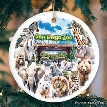 Load image into Gallery viewer, Artistic San Diego Zoo Classic Handcrafted Ornament, California State Ceramic Souvenir and Tree Decor