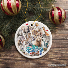 Load image into Gallery viewer, Artistic San Diego Zoo Classic Handcrafted Ornament, California State Ceramic Souvenir and Tree Decor